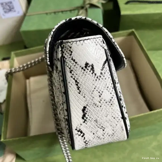 First bag ru small GG python bag shoulder Gucci Marmont 0626